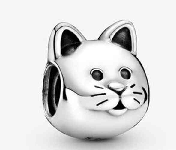 Zvíře kočka pes korálek fit originální pandora přívěsky stříbrný náramek