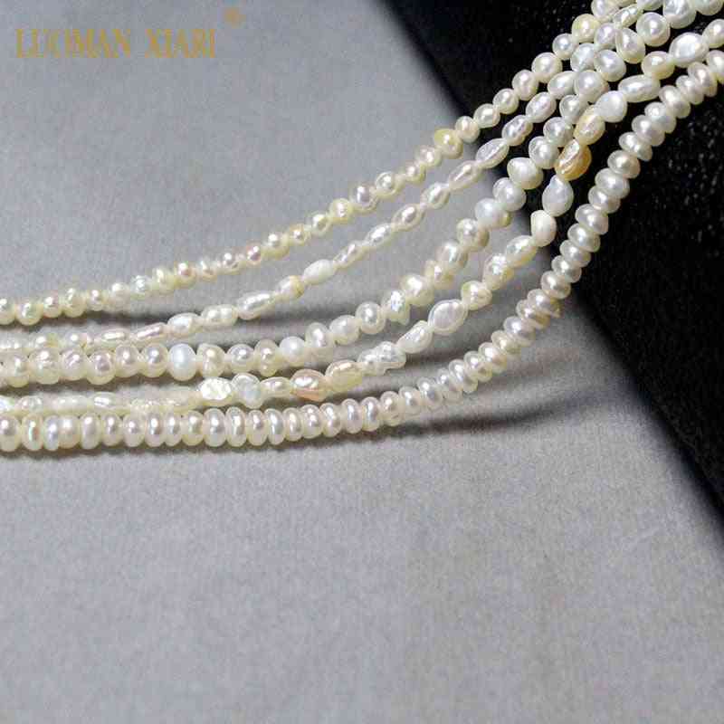 Naturalne perły słodkowodne nieregularne koraliki w kształcie ryżu do tworzenia biżuterii naszyjnik bransoletka diy