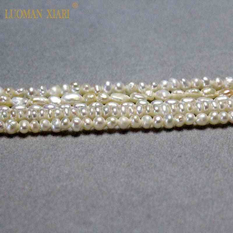 Naturalne perły słodkowodne nieregularne koraliki w kształcie ryżu do tworzenia biżuterii naszyjnik bransoletka diy