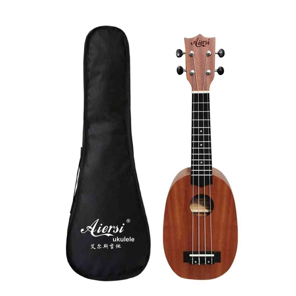 Ukelele Mahogany Soprano Gecko Ukulele Guitar, 4 String Hawaiian Mini Guitarra