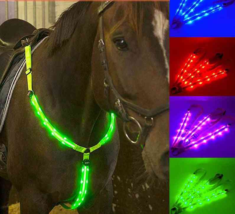 Led Horse Riding Waterproof Night Visible Breastplate Belt