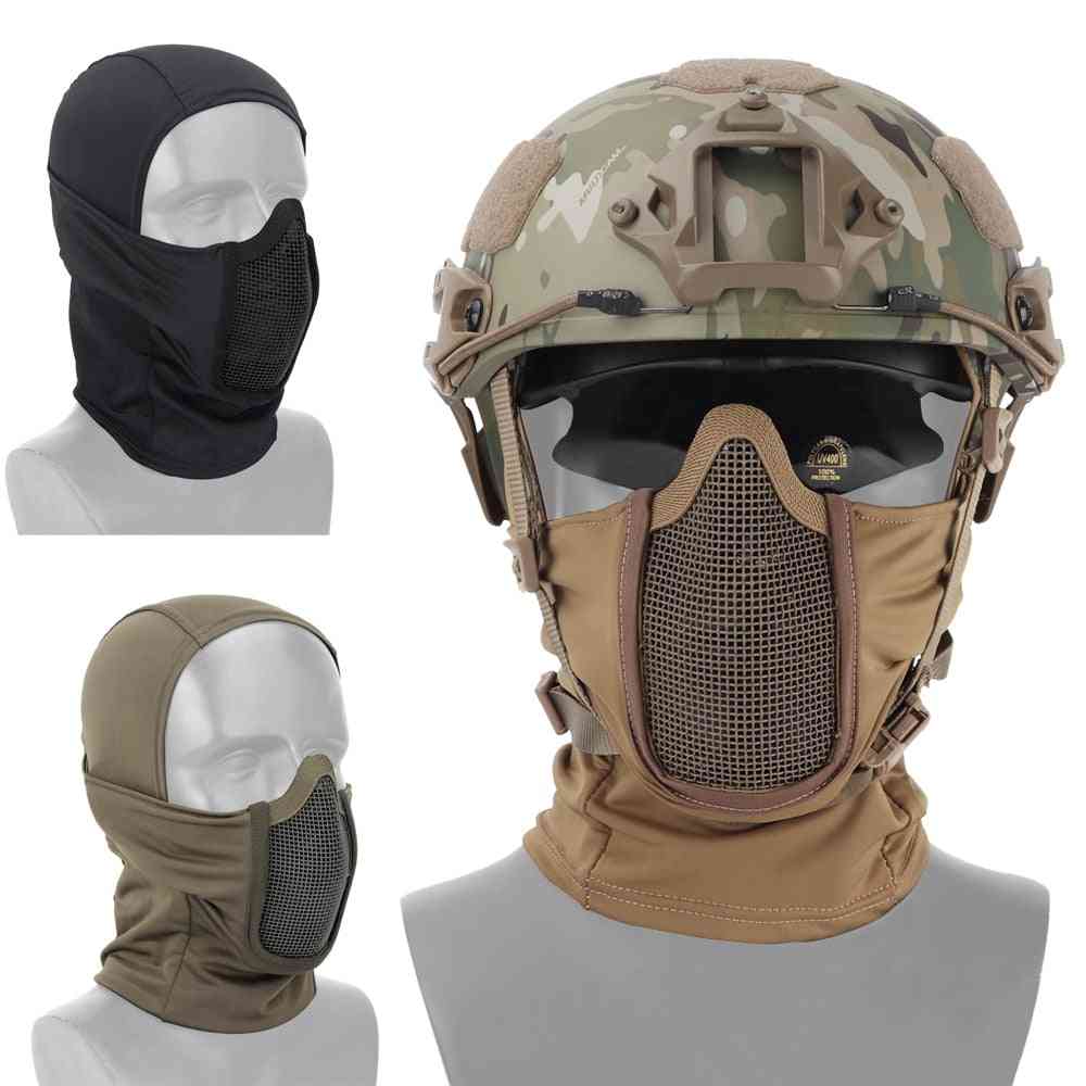 Tactical Headgear, Metal Mesh Hunting Protective Mask