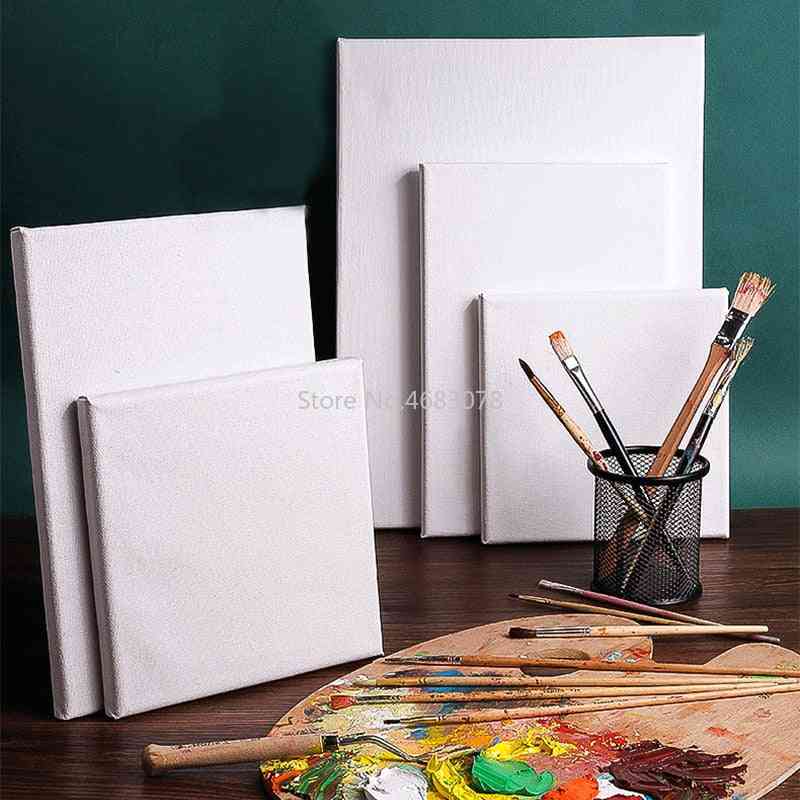 Canvas Oil Painting Artist Blank Cotton Panels Square Mounted & Easels Set