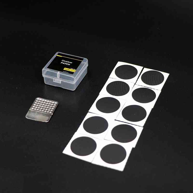 Bicycle Glueless Chip Patches Kit Tire Lever Wheel Repair Tool