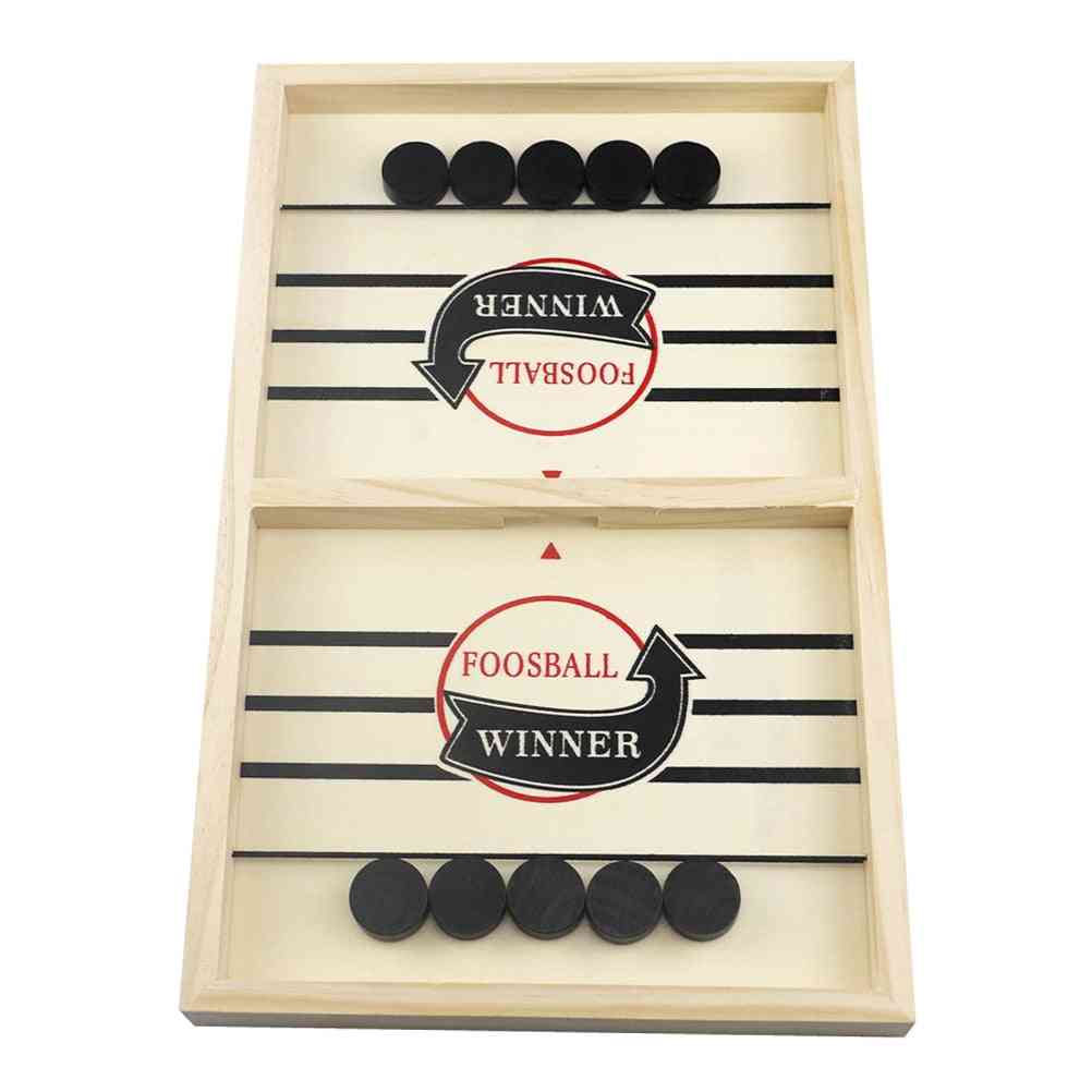 Table Fast Hockey Paced Sling Puck - Winner Game Toy For Family / Kids