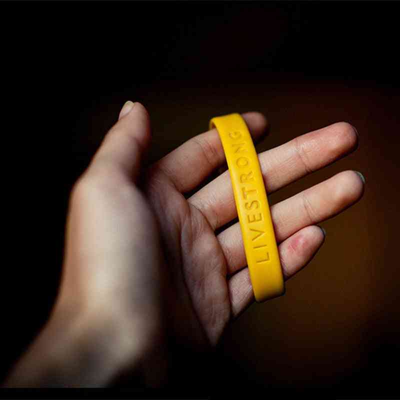 Pulsera de silicona pulseras de goma de potencia - brazaletes cóncavos para adolescentes, al aire libre