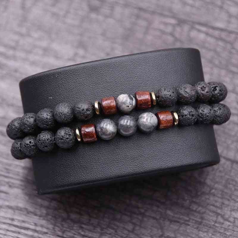 Accessoires de bracelets mala perles en bois