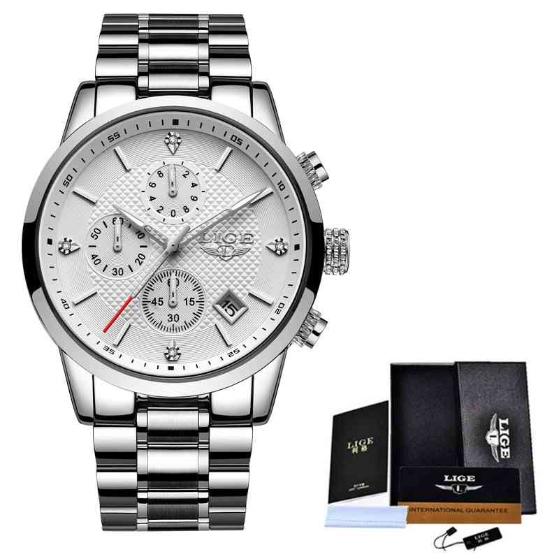 špičkové luxusní sportovní křemenné chronografové vodotěsné náramkové hodinky