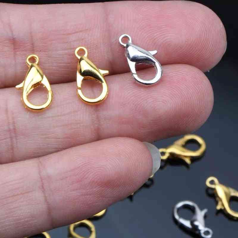 Stainless Steel Lobster Clasp Hooks End Clasps Connectors For Necklace
