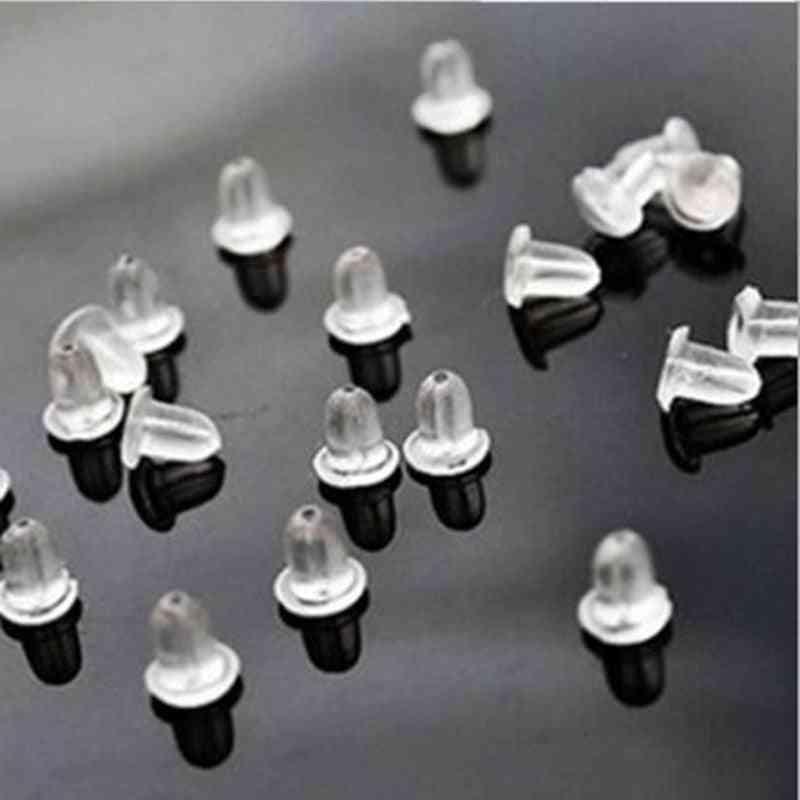 Blød silikone gummi øreringe ryg sikkerhed kuglepropper gummi smykker tilbehør