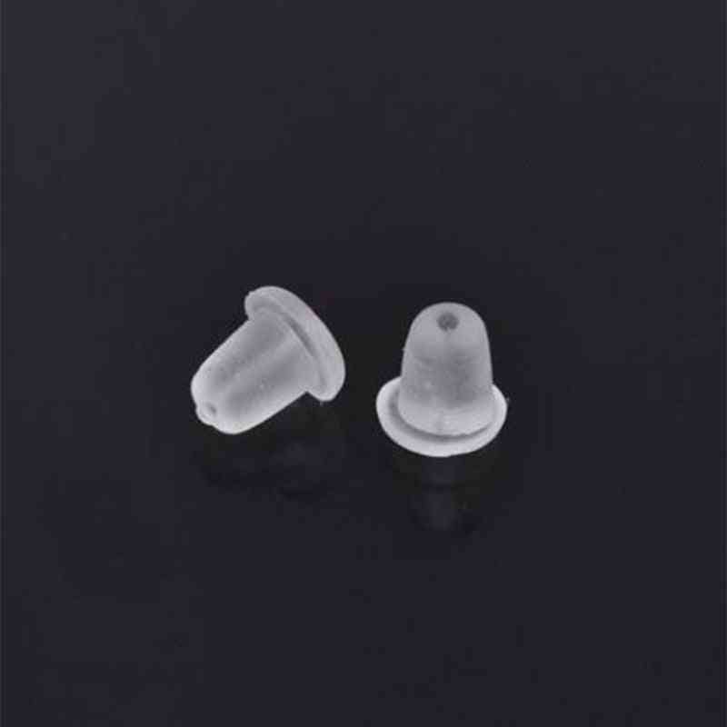 Soft Silicone Rubber Earring Backs Safety Bullet Stopper Rubber Jewelry Accessories