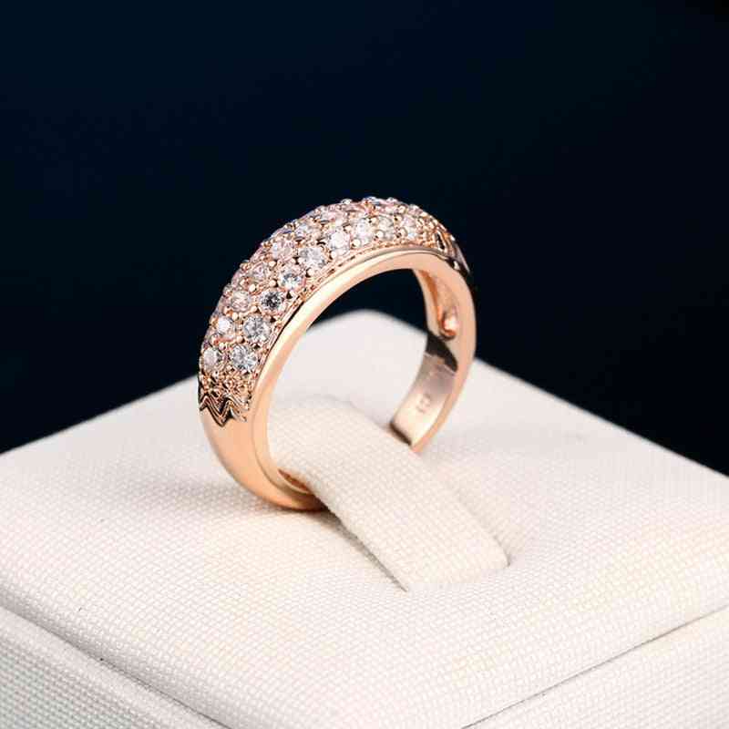 Zásnubná svadobná móda obľúbený dámsky prsteň z ružového zlata