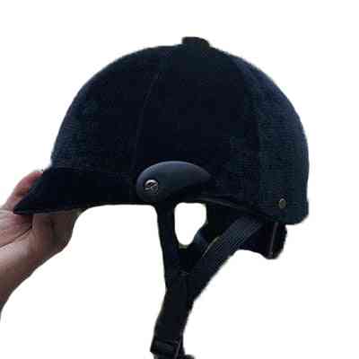 Horse Riding Helmet, Classic Velvet Safety Cap