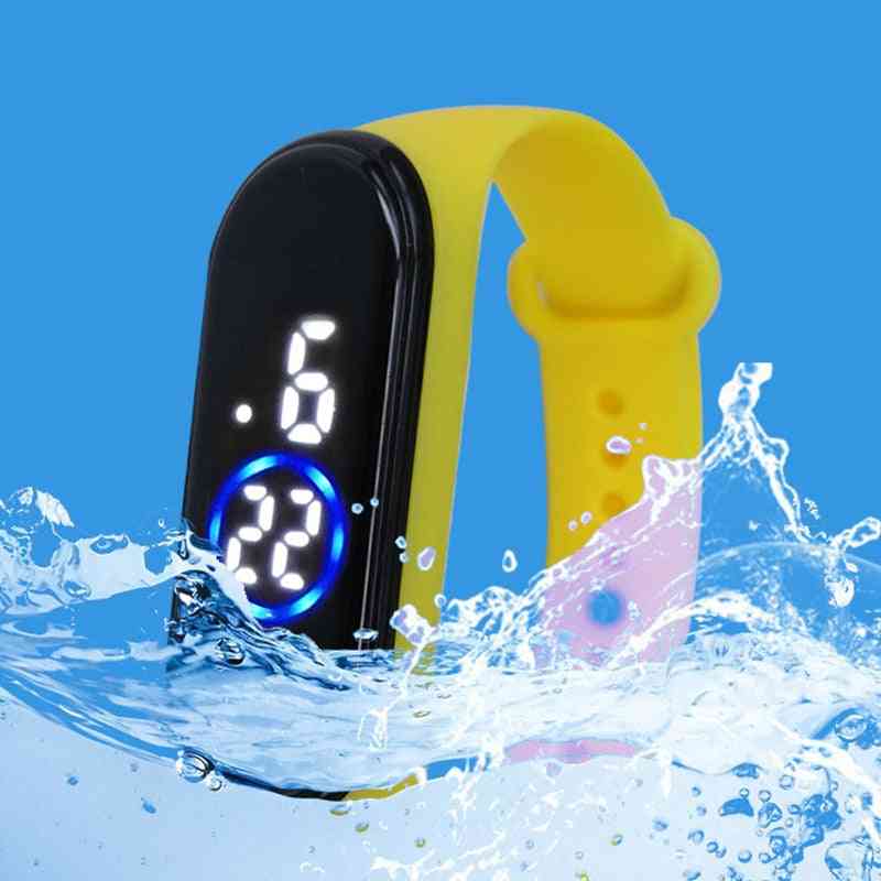 Fashion Sports Watch, Waterproof Led Digital Ultra-light Silicone Strap
