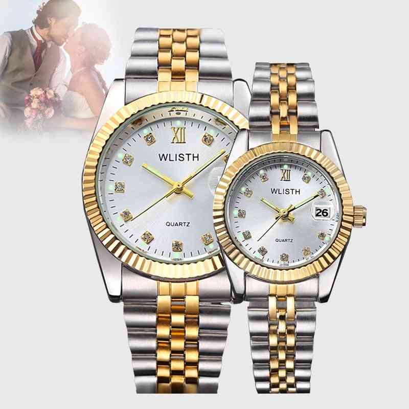 Luxury Watch, Stainless Steel Quartz Waterproof Wristwatches