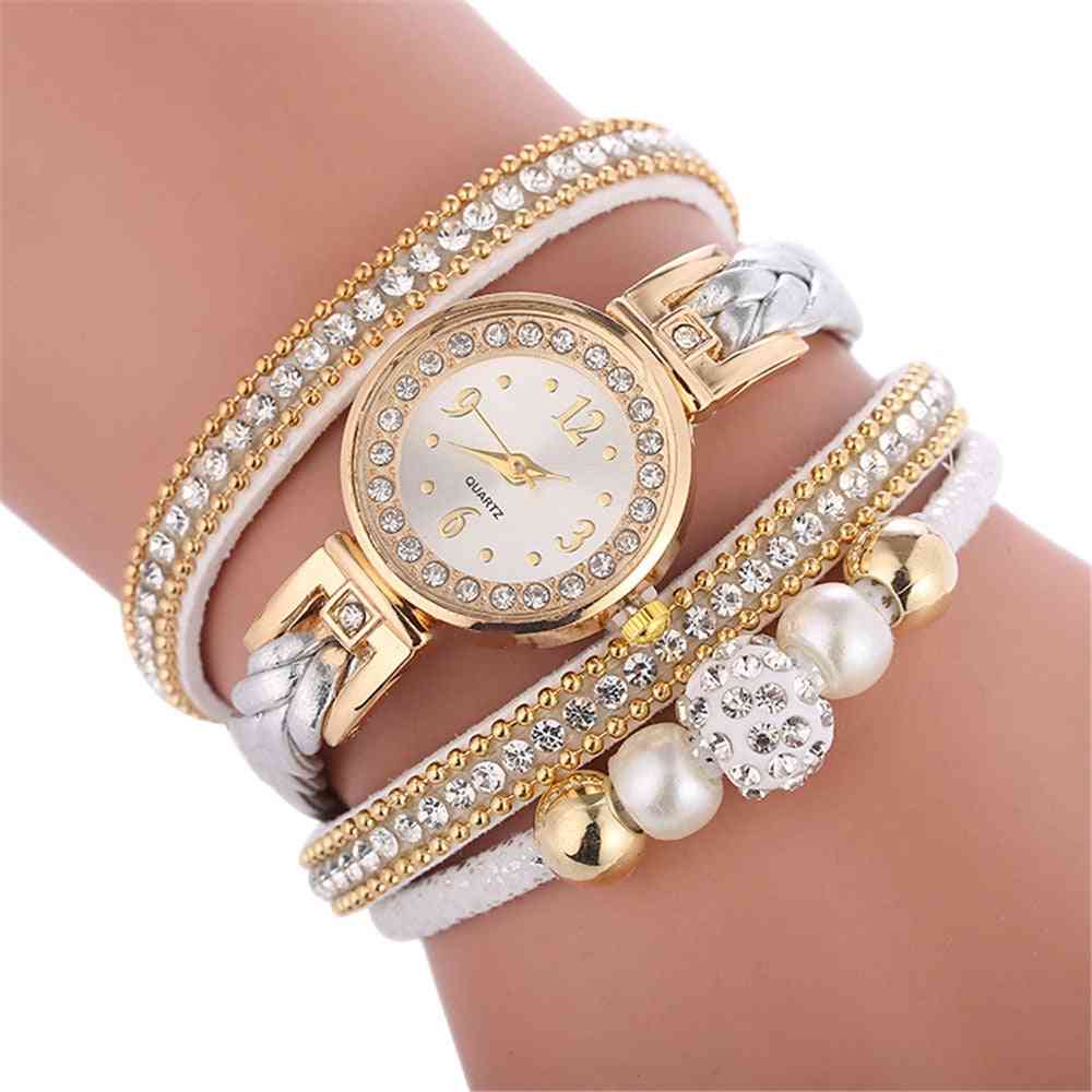 Visokokvalitetne prekrasne modne ženske narukvice satovi dame povremeni okrugli analogni kvarcni ručni sat
