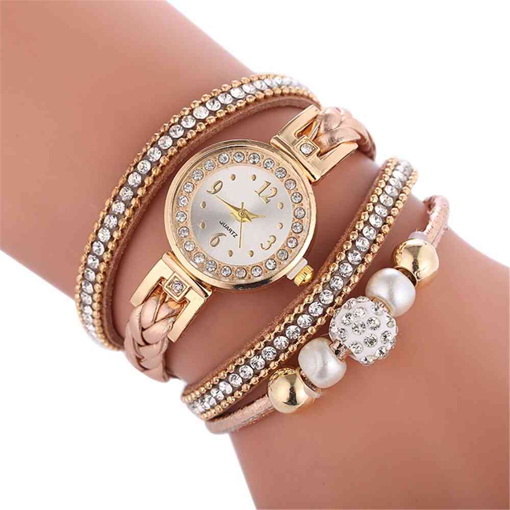 Visokokvalitetne prekrasne modne ženske narukvice satovi dame povremeni okrugli analogni kvarcni ručni sat