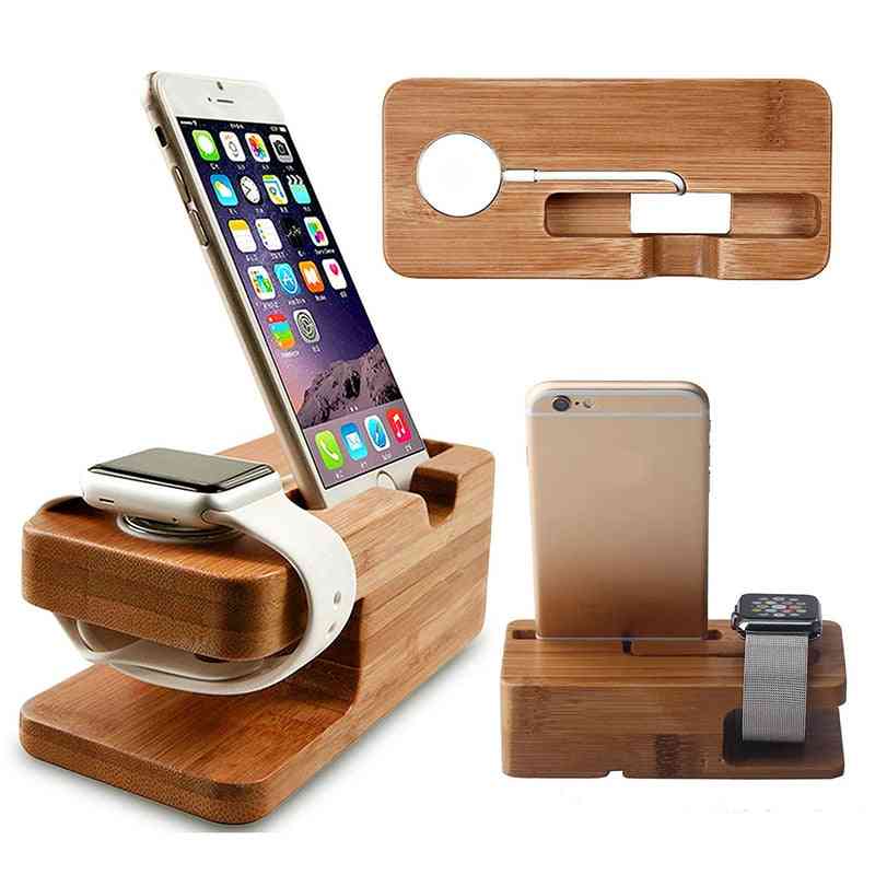 Boîte en bois, support de téléphone pour Apple Watch