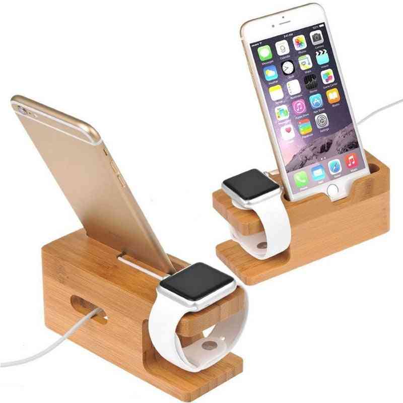 Scatola di legno, supporto per telefono per orologio Apple