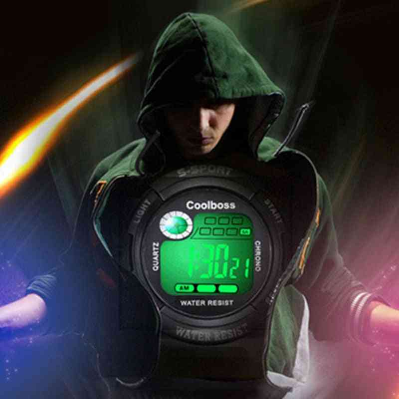 Silicone Strap, Waterproof Led Digital Sport Kids Watches