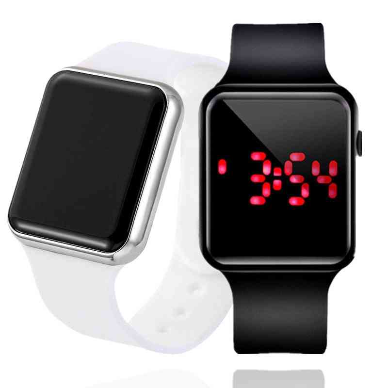 LED digital, reloj de pulsera electrónico de silicona militar / reloj deportivo para hombres / mujeres