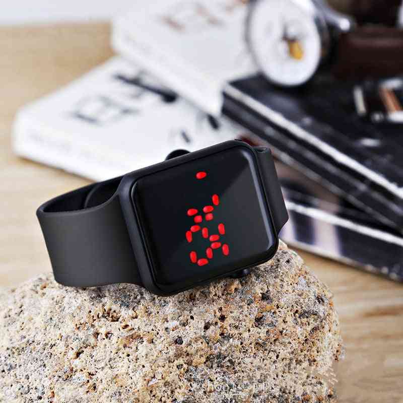 LED digital, reloj de pulsera electrónico de silicona militar / reloj deportivo para hombres / mujeres