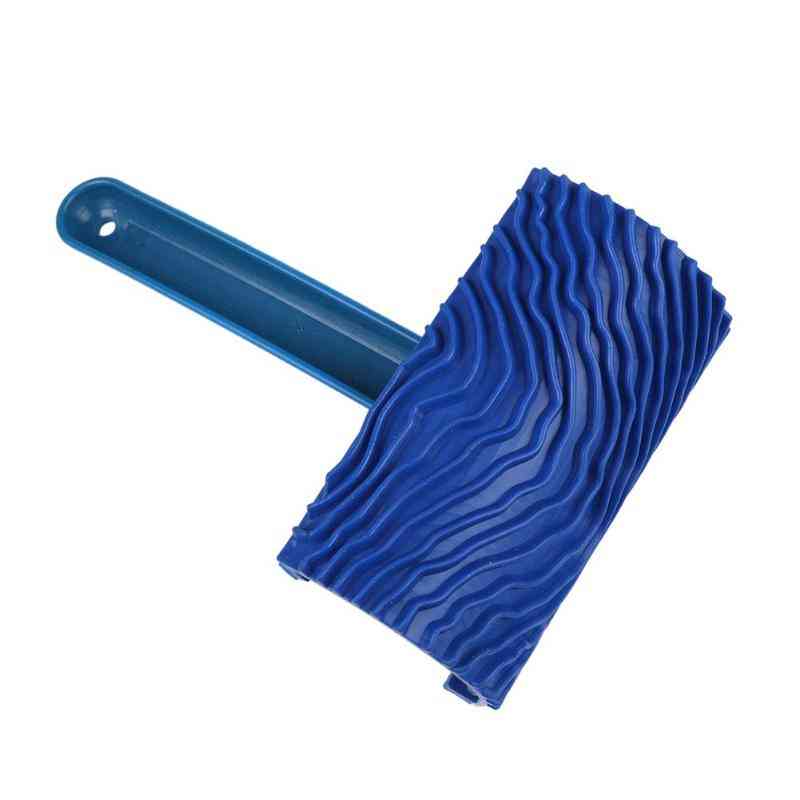 Rubber Wood Grain Paint Roller Diy Graining Painting Tool With Handle