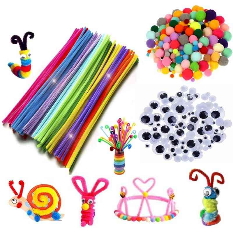 Plush Math Counting Education Stick, Wool Pompoms Materials For Puzzles Toy