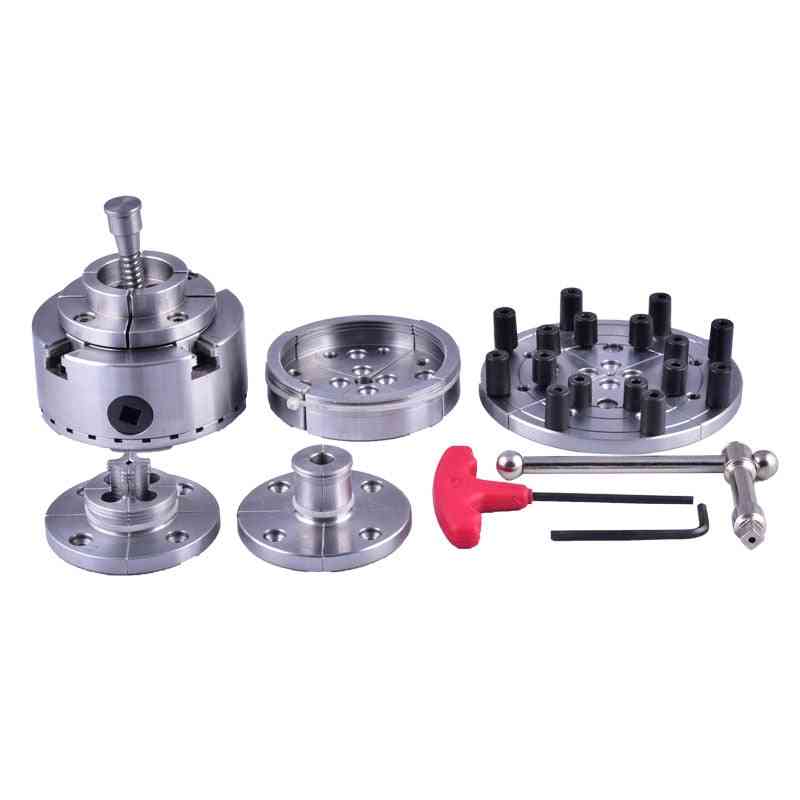 Wood Lathe Self-center Chuck Set, Wood Turning Lathe Accessories Suits Scroll Chuck