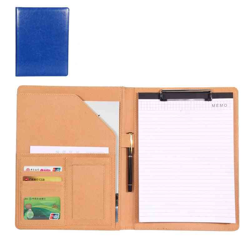 Multi-function A4 Document Pu Leather Business Folder