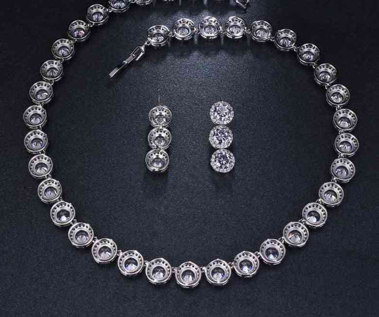 čudoviti okrogli kompleti nakita za uhane in ogrlice