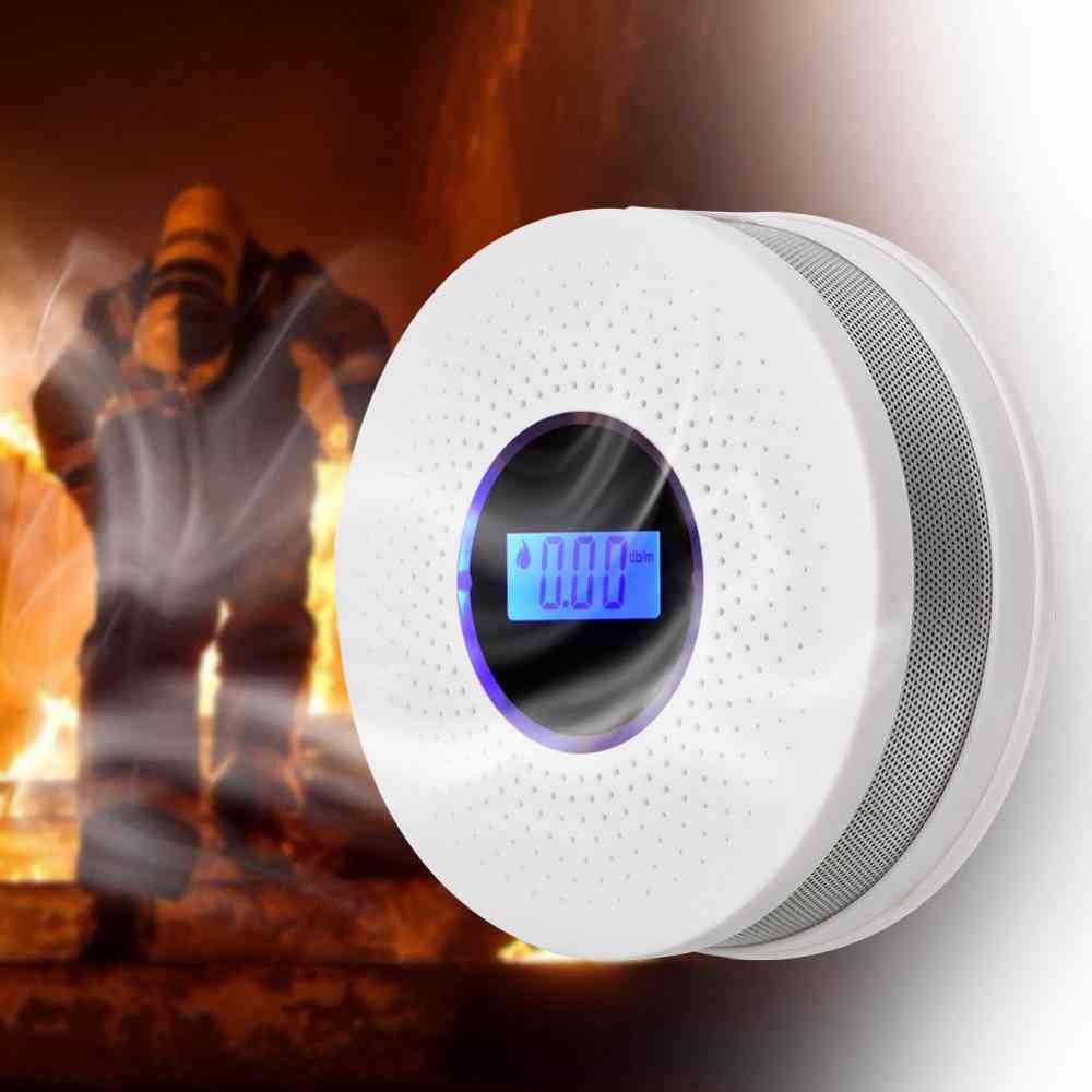 Carbon Monoxide Smoke Fire Detector Photoelectric Sensor Compound Alarm