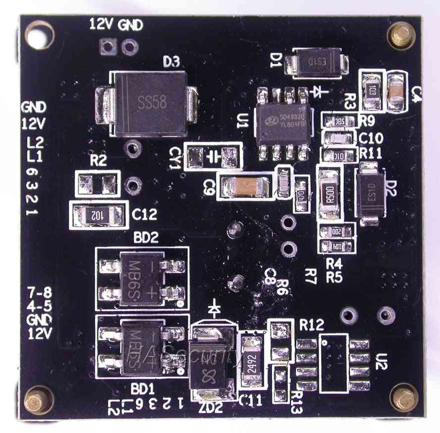 Power over ethernet regulator modulkort input dc48v / output dc12v 2a end-span + mid-span splitter