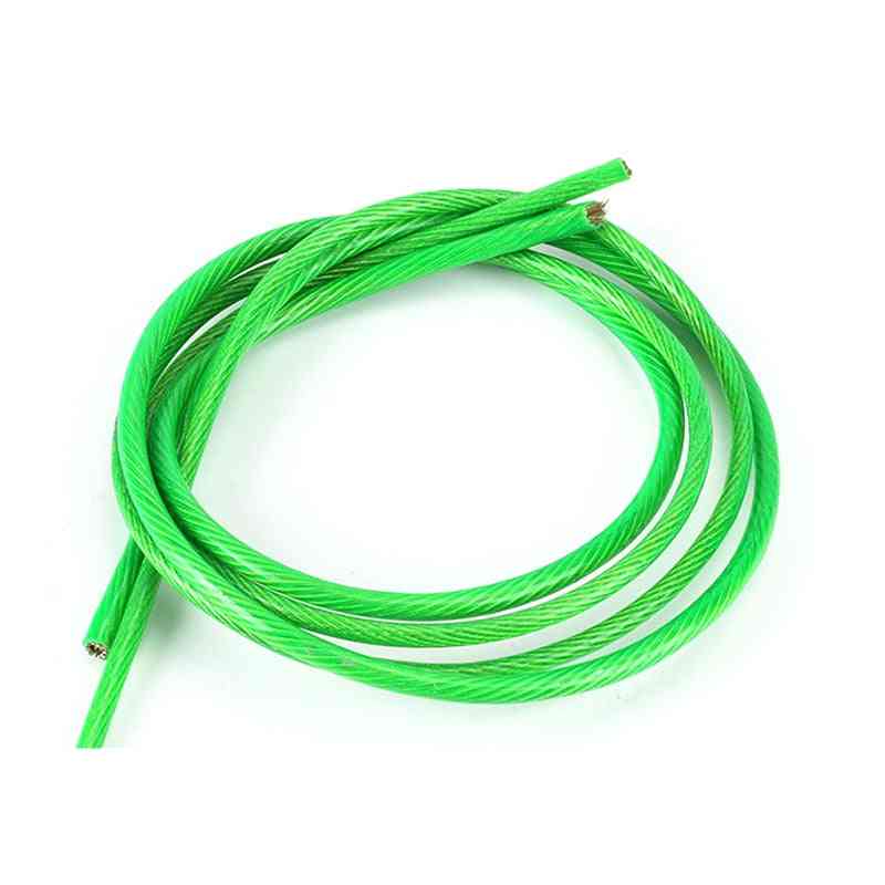 Stainless Steel Green Pvc Coated Flexible Wire Rope Cable