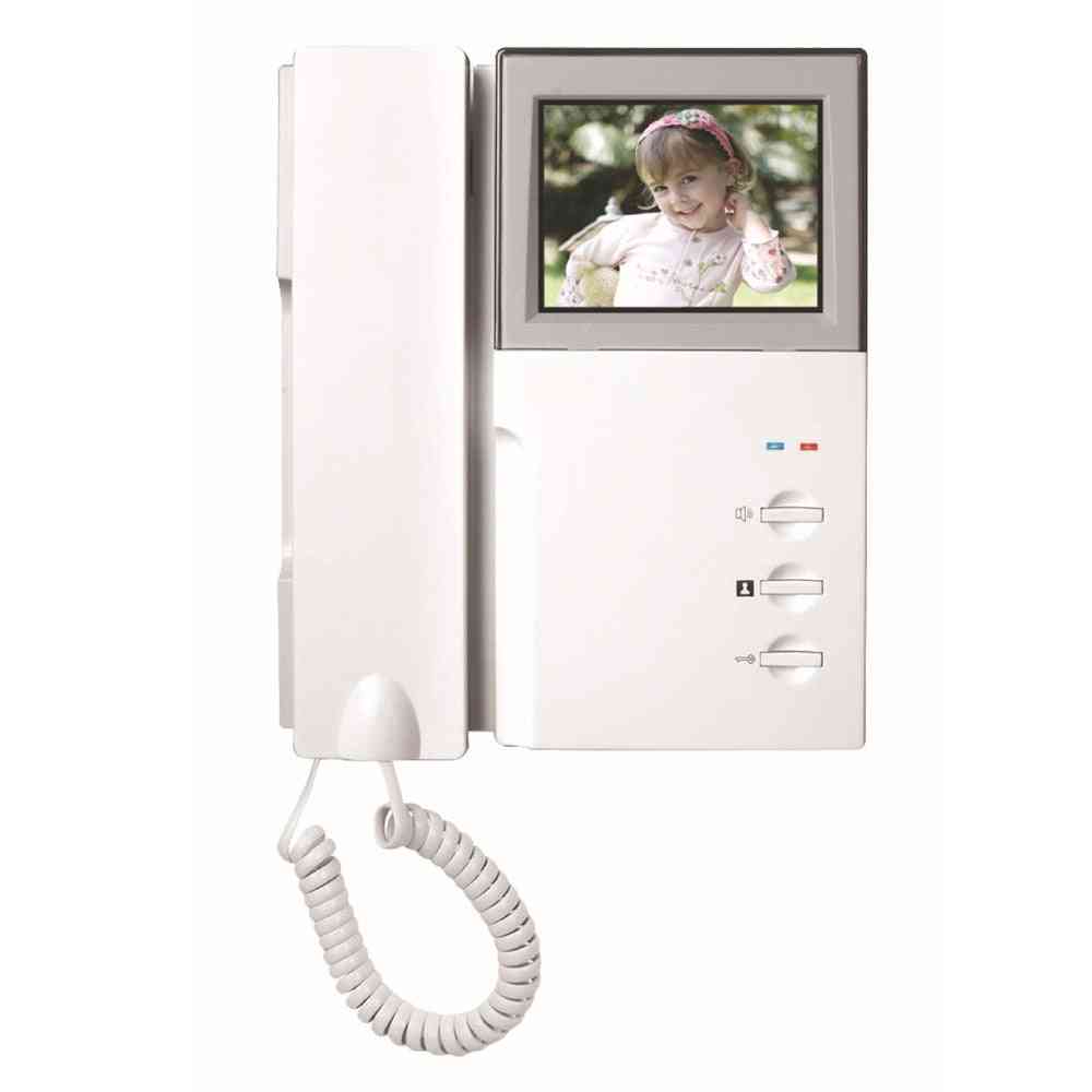 Indoor Monitor Video Intercom Doorbell Door Phone System Audio With Handset