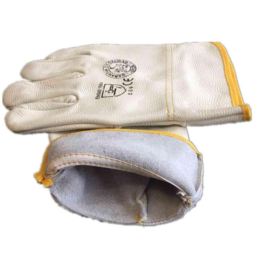 Working Cowhide Leather Insulation Welding Gloves