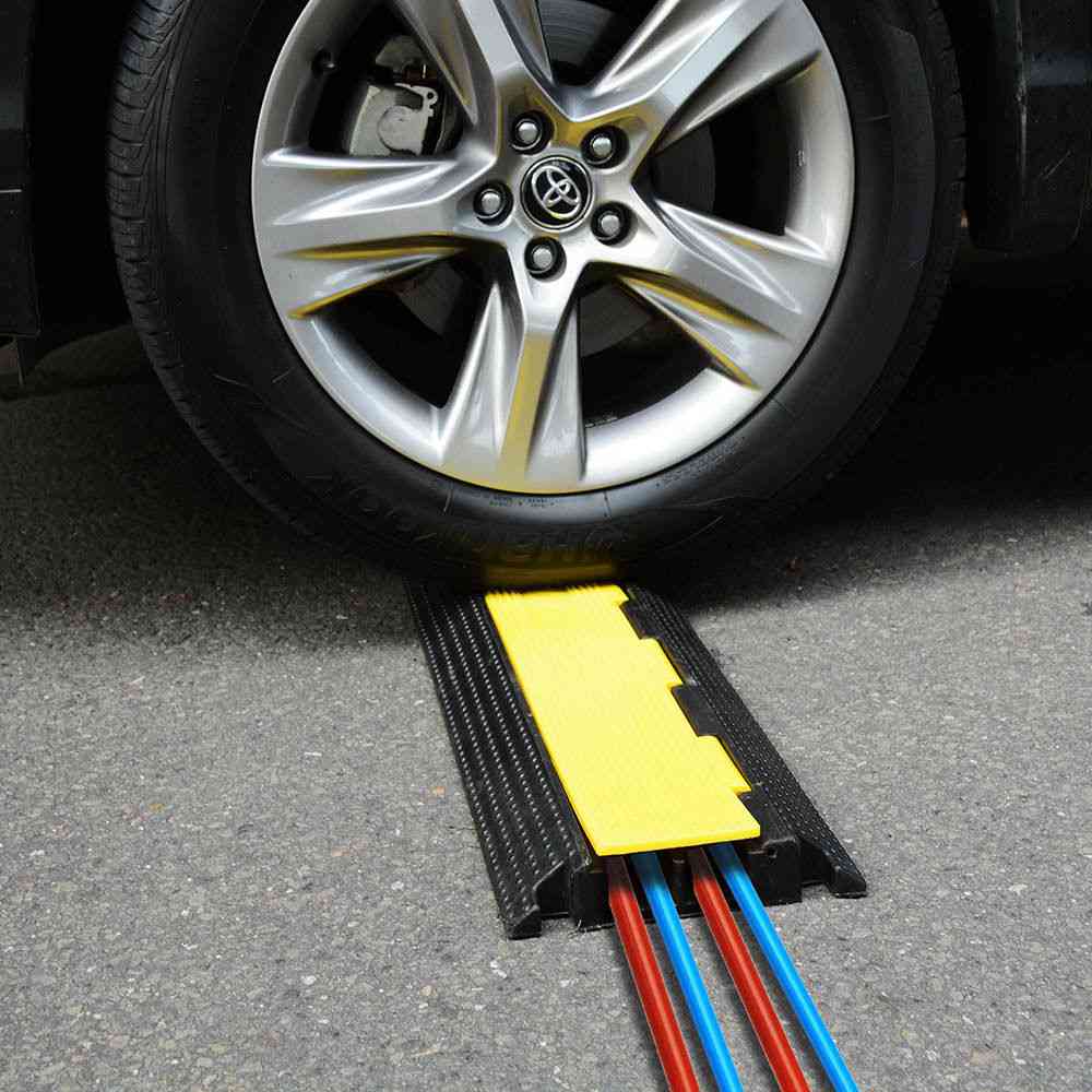 2 Channel Heavy Duty Wire Cover Cable Cord Road Ramp