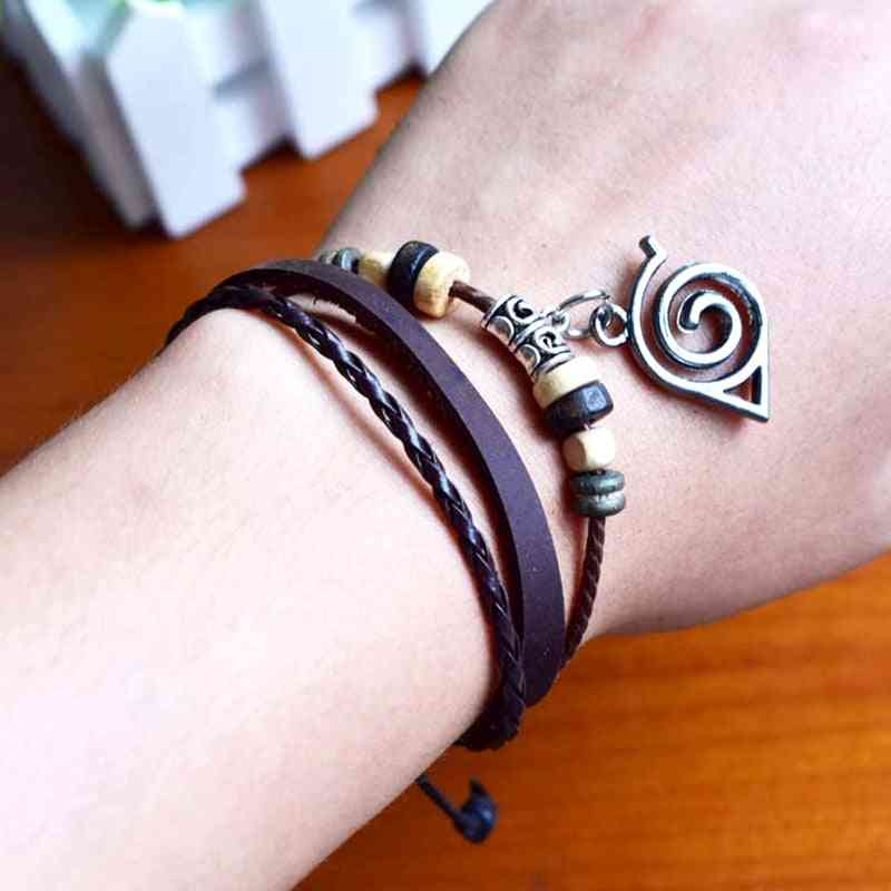 Naruto Logo Bracelets And Rings Anime Cosplay Prop