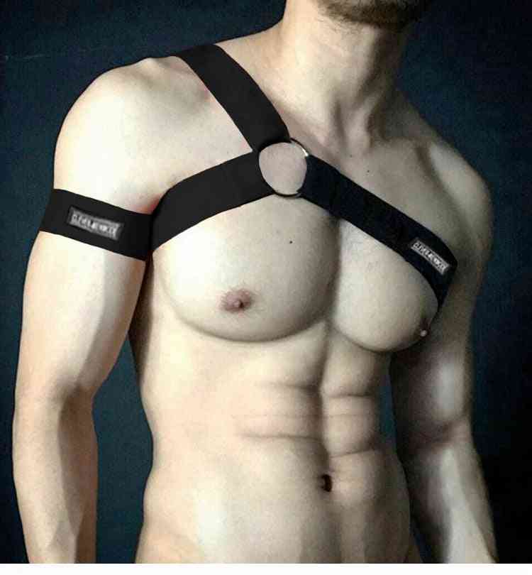 Men Body Chest Shoulder Belt Halter Lingerie