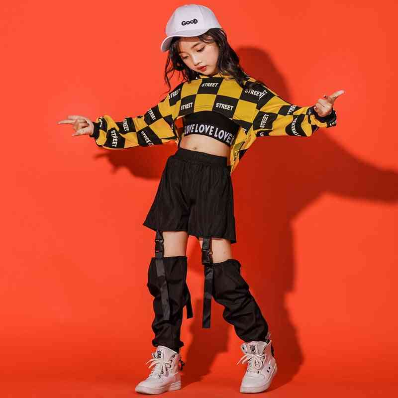 Djeca / djevojke hip-hop jazz dance balska odjeća s dugim rukavima
