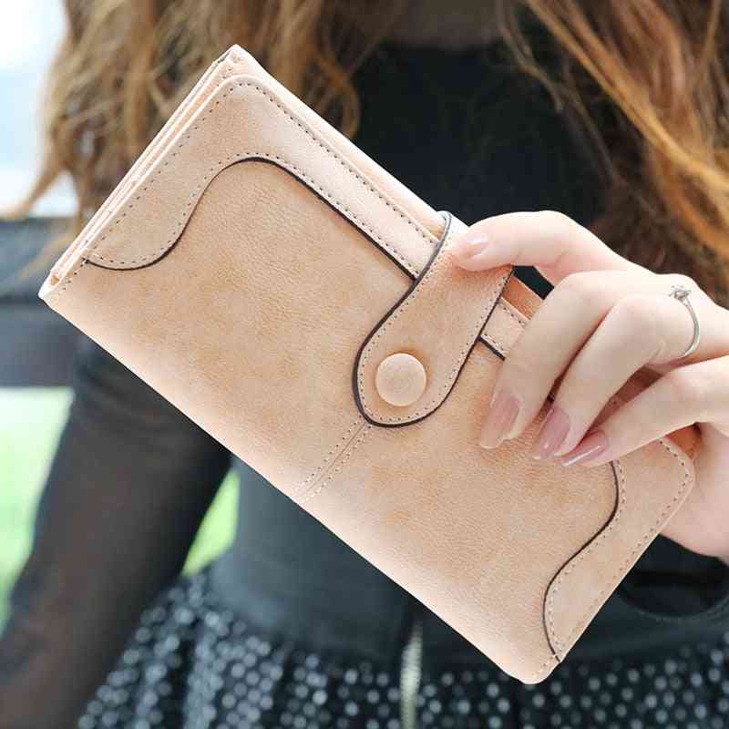 Dámska matná kožená dámska kabelka kvalitný ženský peňaženka držiak karty