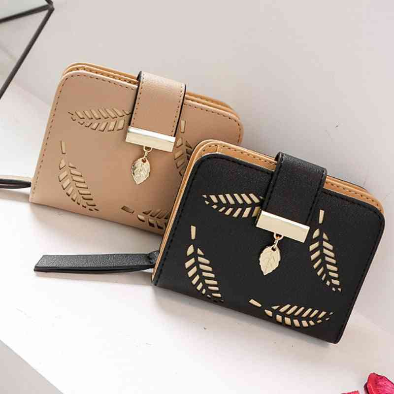 Women Short Wallets / Handbag For Coin Leather Purses Card Holder