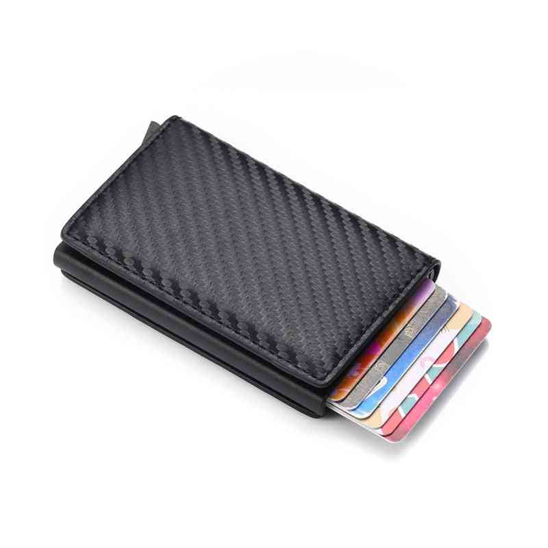 Men Leather Slim Mini Wallet, Small Money Bag / Purses