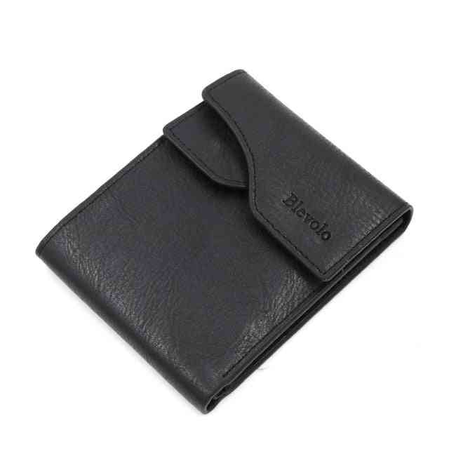 Men Short Skin Purses - Pu Leather Money Wallet