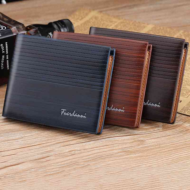 Men's Wallet Short Purse, Multi-function Card Holders Bag Zipper Folding