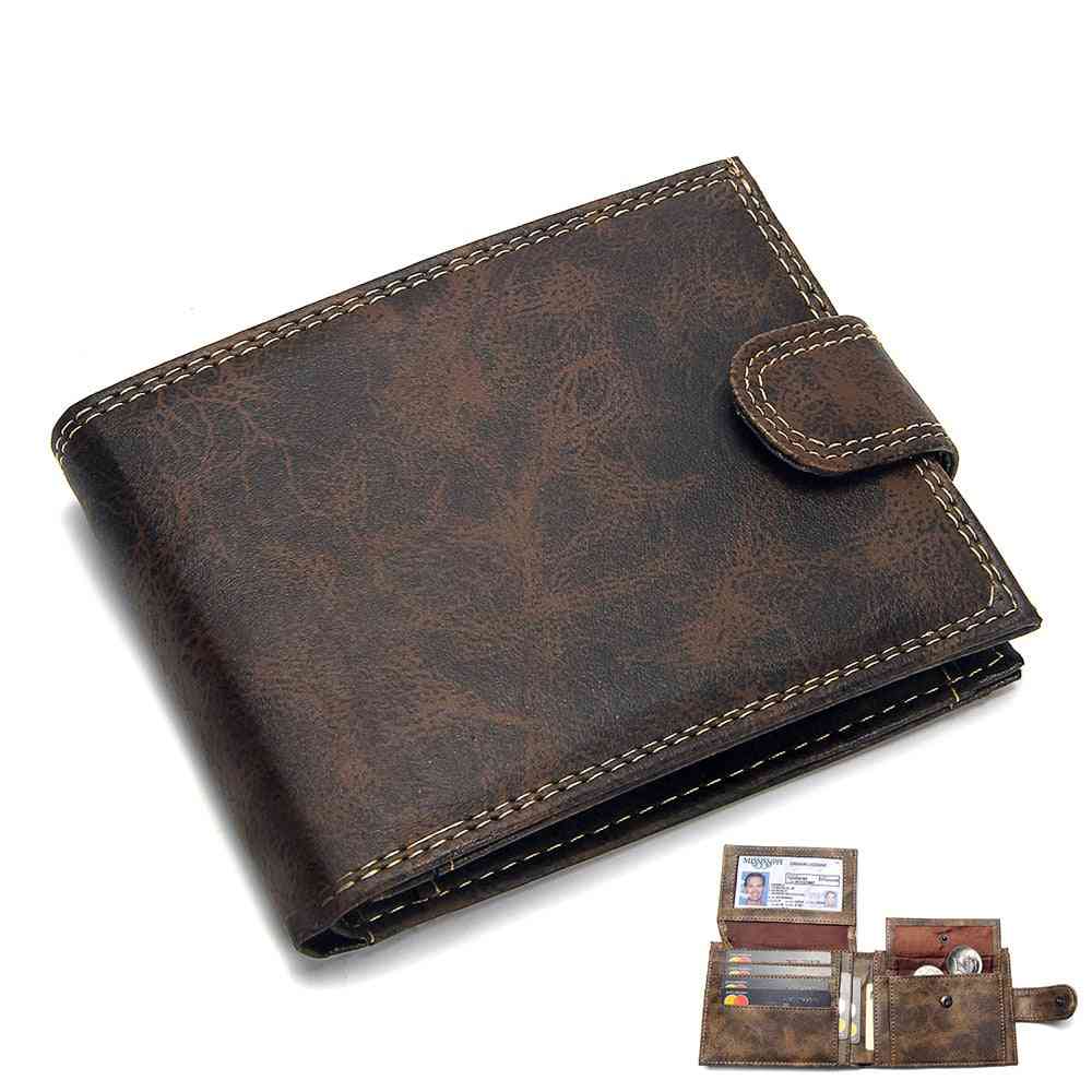 Luxury Designer Men's  Leather Pu Short Wallets, Purse, Coin Pouch