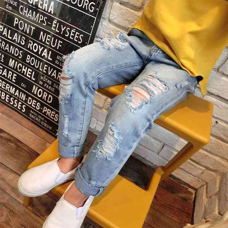Spring Summer Casual Fashion Broken Hole Kids Jeans For/boys