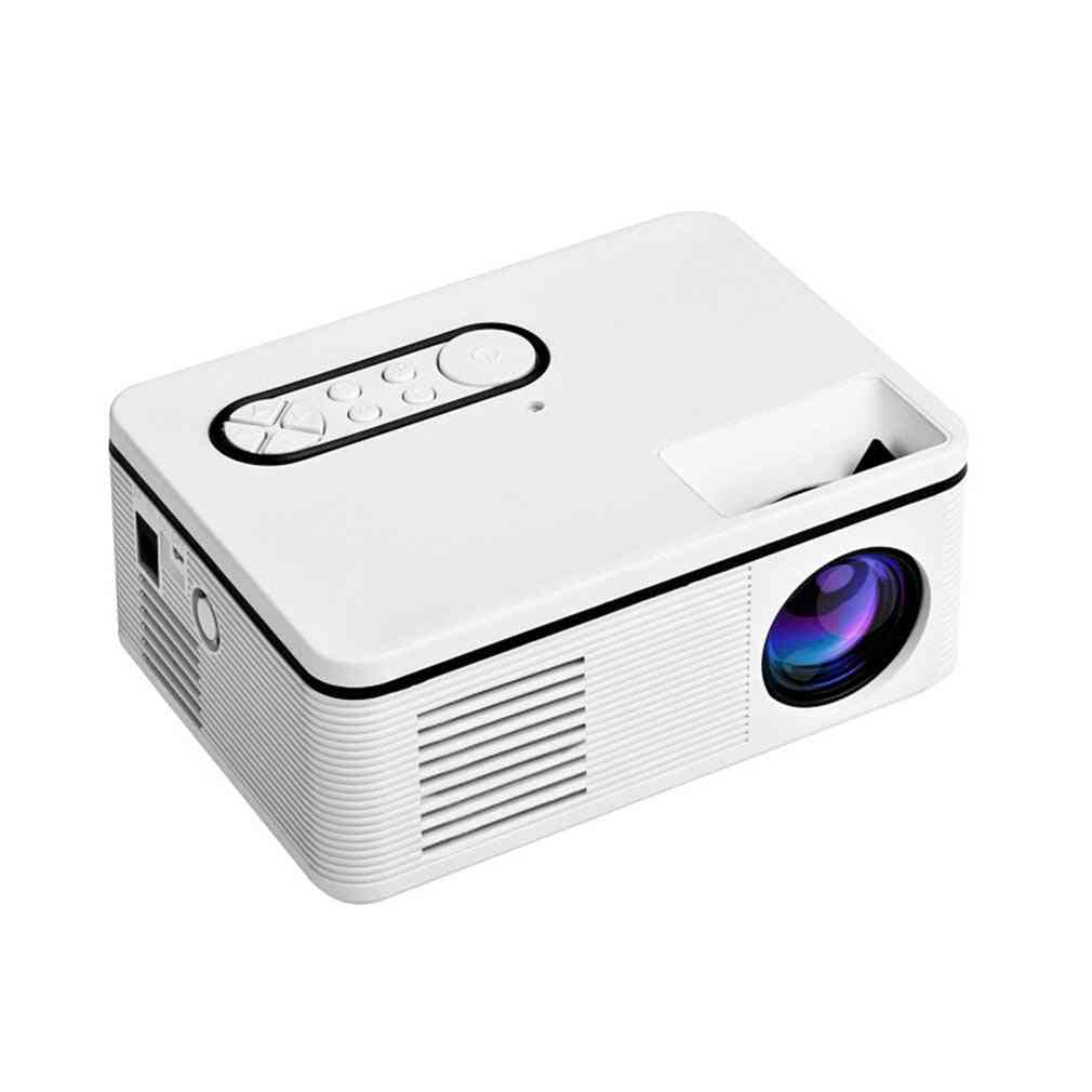 Portable Mini Projector, Hd Lumen Led Built-in Speaker Media Player