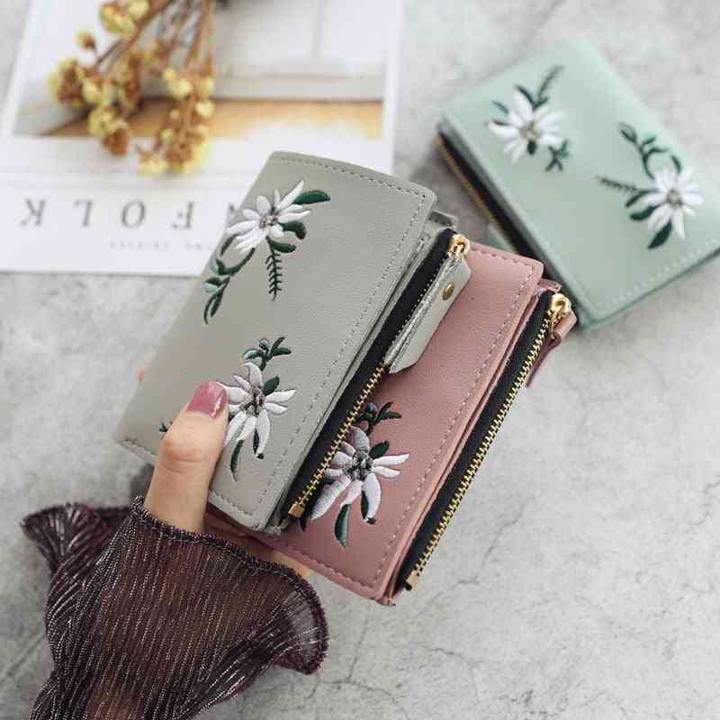 Women Wallets, Small Leather Purse, Ladies Card Bag, Clutch Female, Money Clip