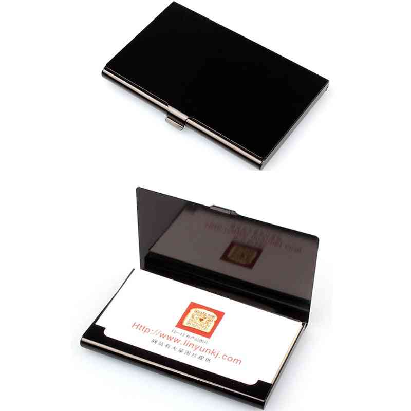 Kreatywny aluminiowy uchwyt metalowy portfel na wizytówki